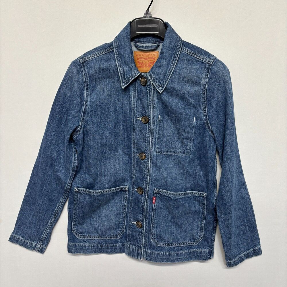 Levi's Women Denim Chore Jacket Workwear Worker Barn Coat Size Small C133 -6